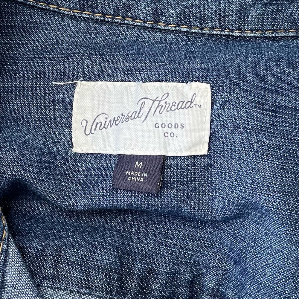NWOT Universal Thread 100% cotton chambray button front long sleeve shirt - Picture 6 of 7